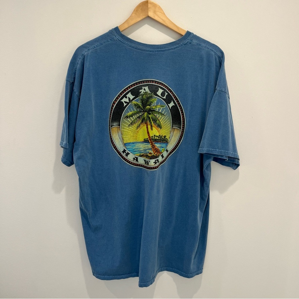 GILDAN Vintage Ulta Cotton Maui Blue Tee Shirt | Mens xxl